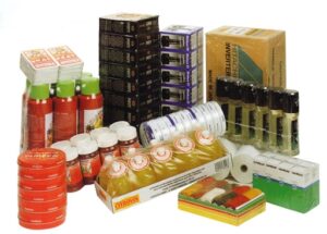 Krimpfolie verpakkingen eindprodukten voor consumentenverpakking met polyolefinefolie.